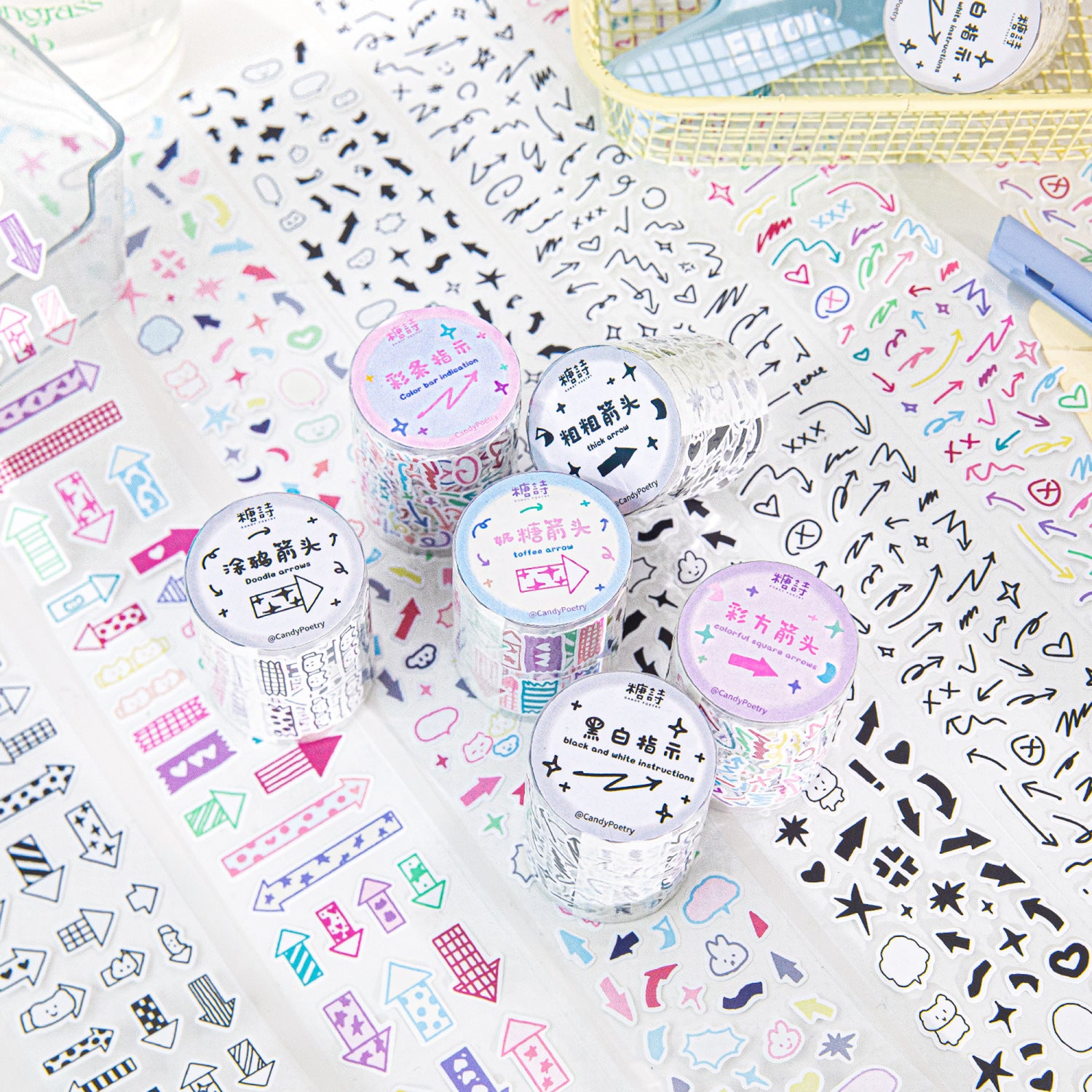 1 Roll Symbol Stickers Tape XTZSS