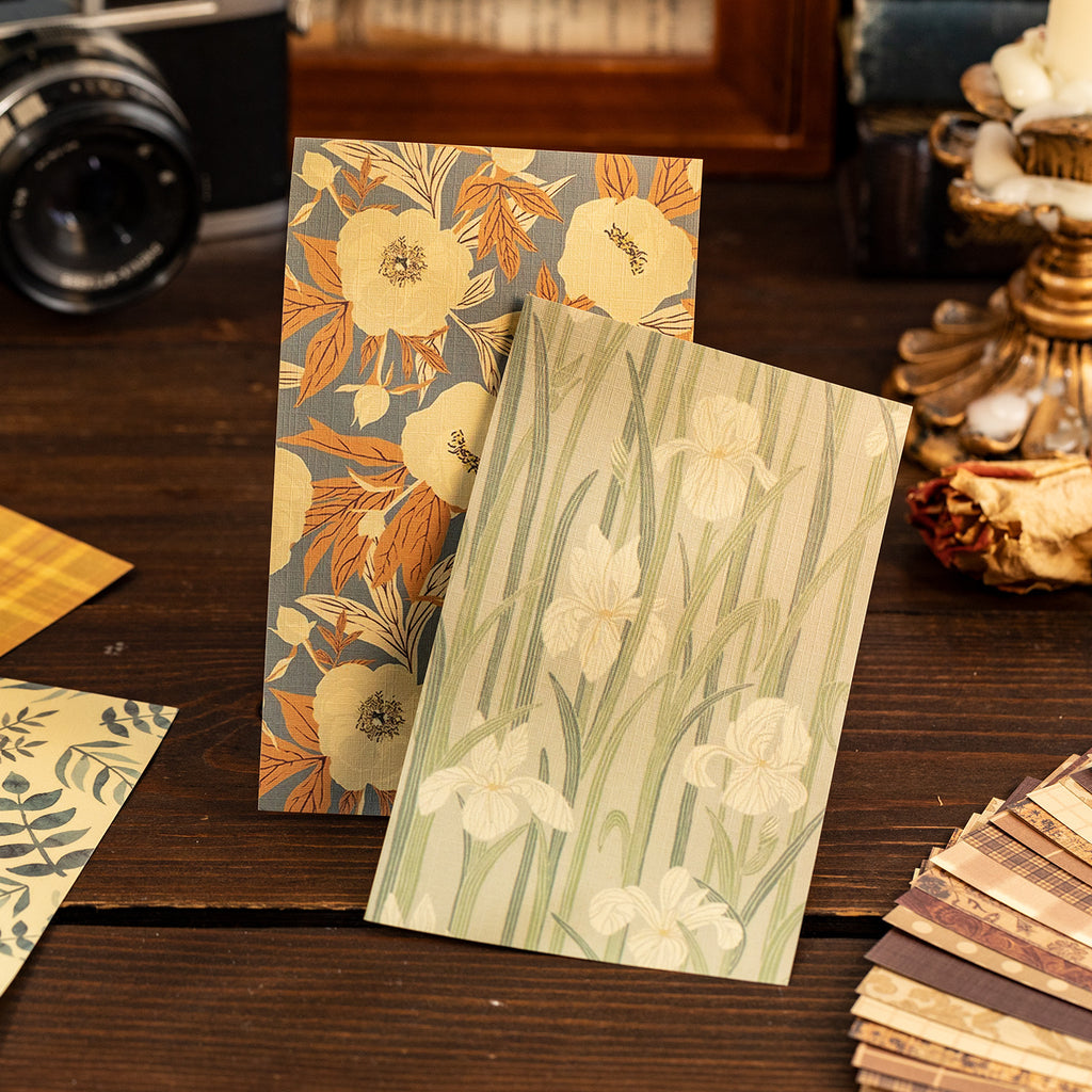 60 Pcs Retro British Manor Linen Textured Paper