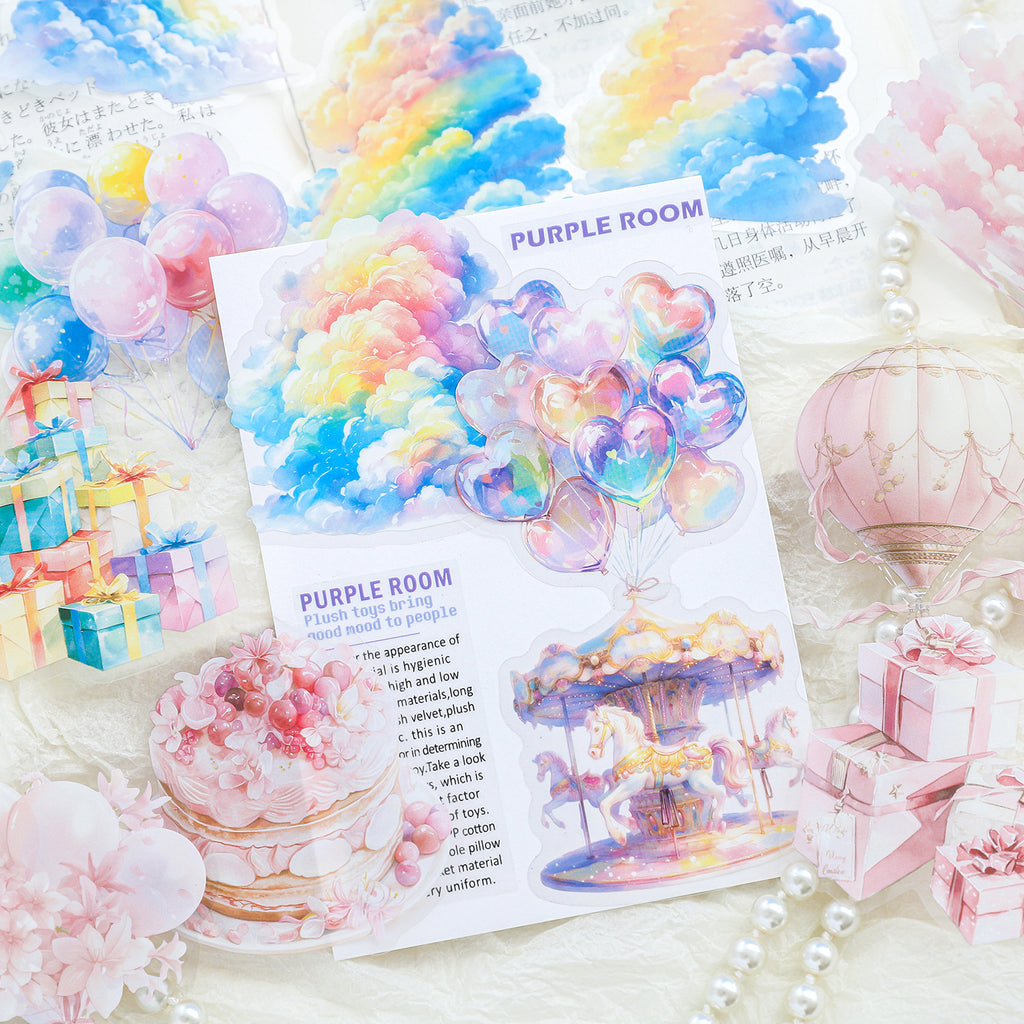 15 Pcs Fantasy Festival Theme PET Stickers FMLY