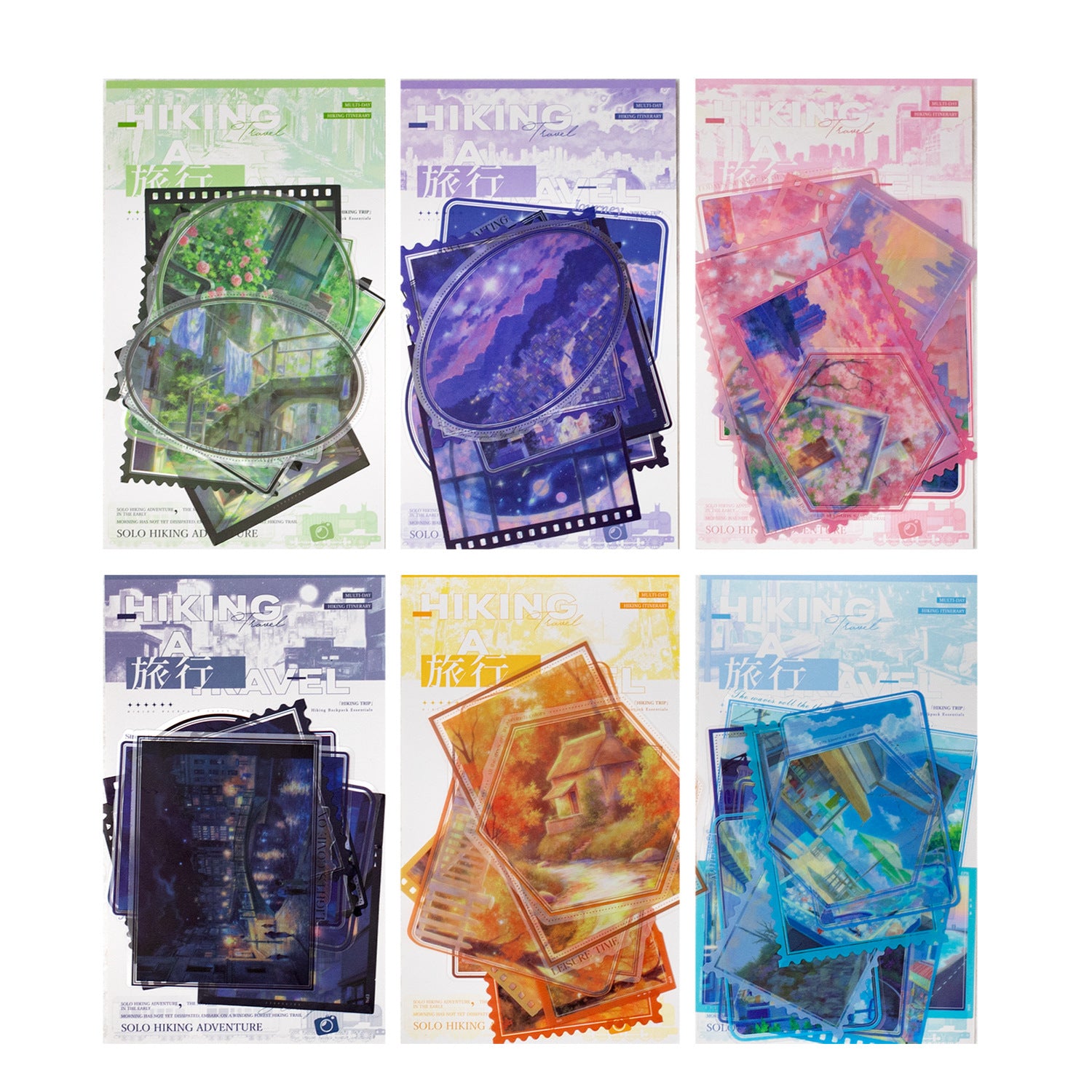 10 Pcs Travel Landscape PET Stickers TBLX