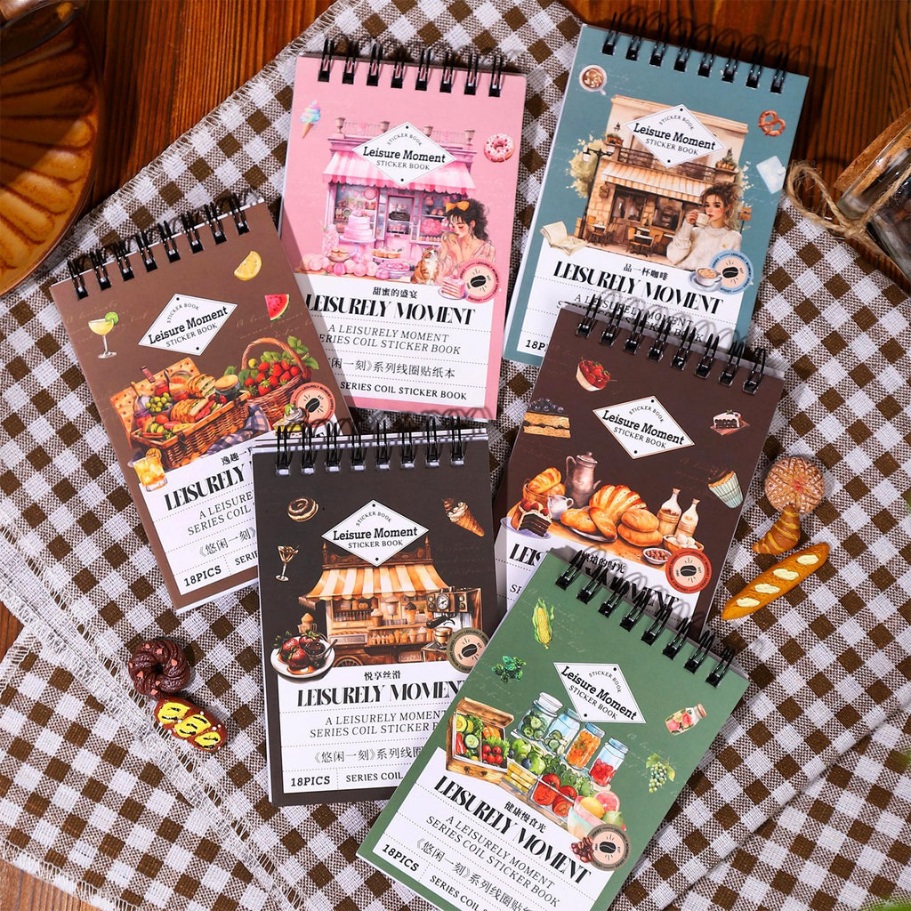 18 Sheets Baking Dinner Theme Stickers Book YXYK