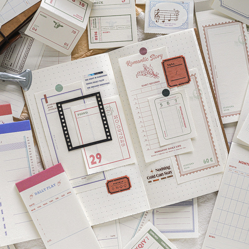 30 Pcs Vintage Notepad Paper AFTX