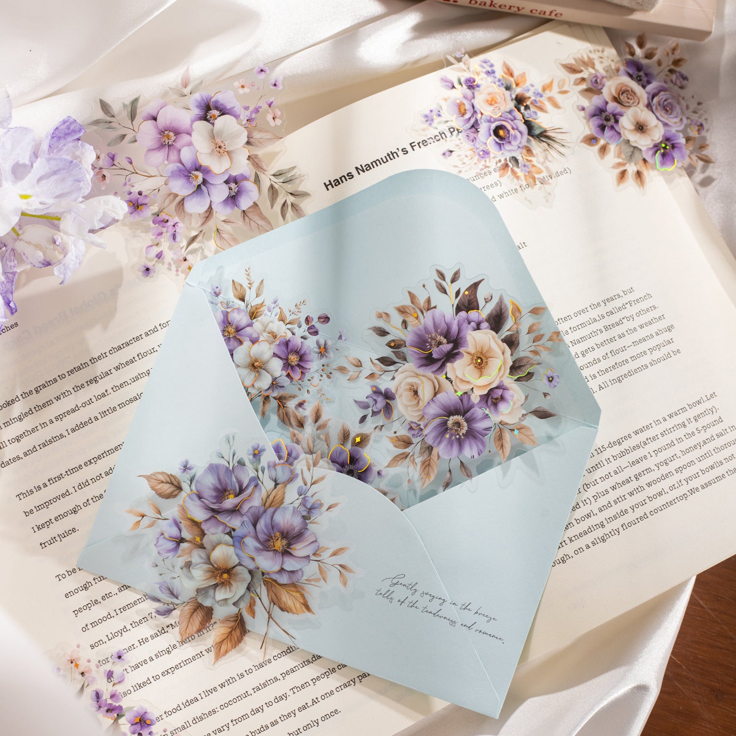 20 Pcs Flower PET Stickers HYZF