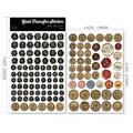 2 Sheets Waterproof Rub on Stickers - Wax Seal