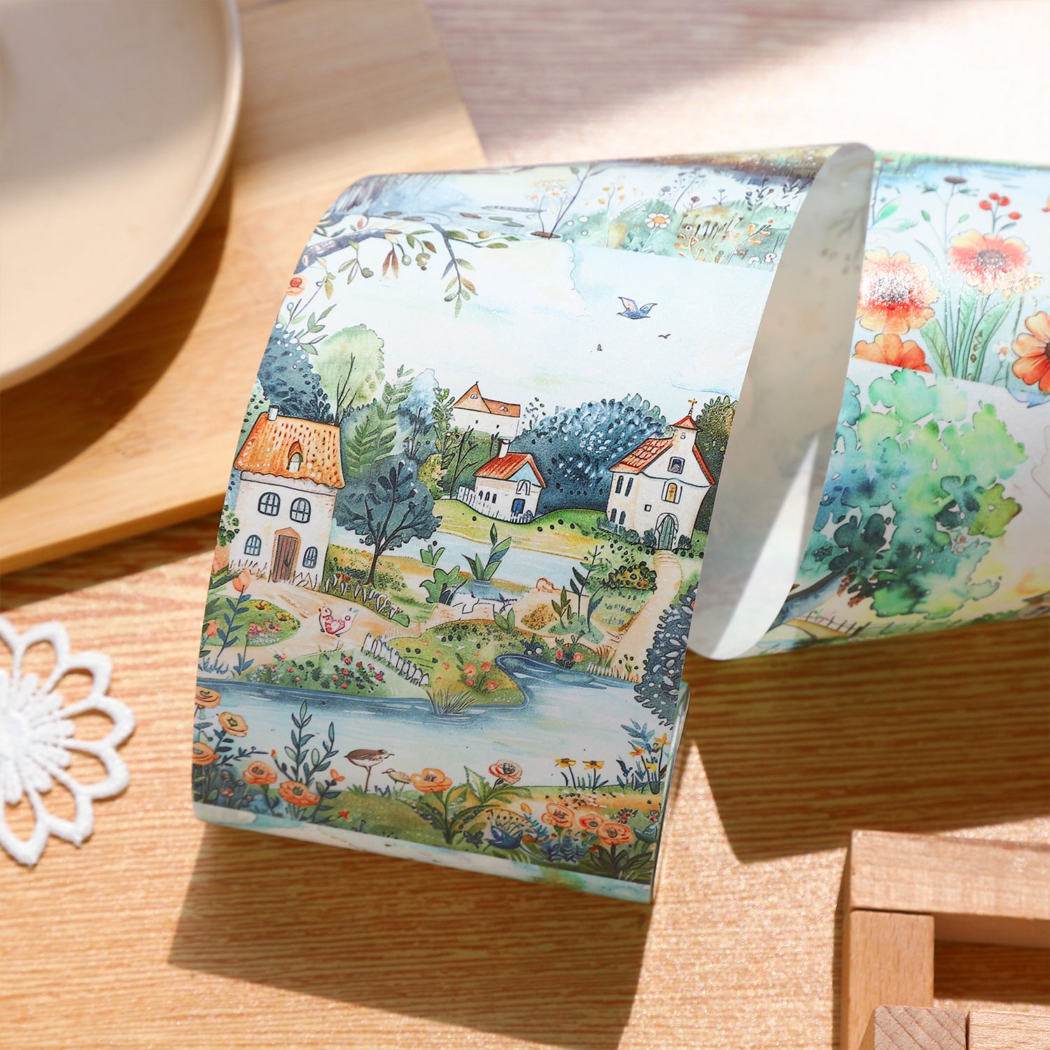 1 Roll Seasonal Painting Washi Stickers Tape SJHJ