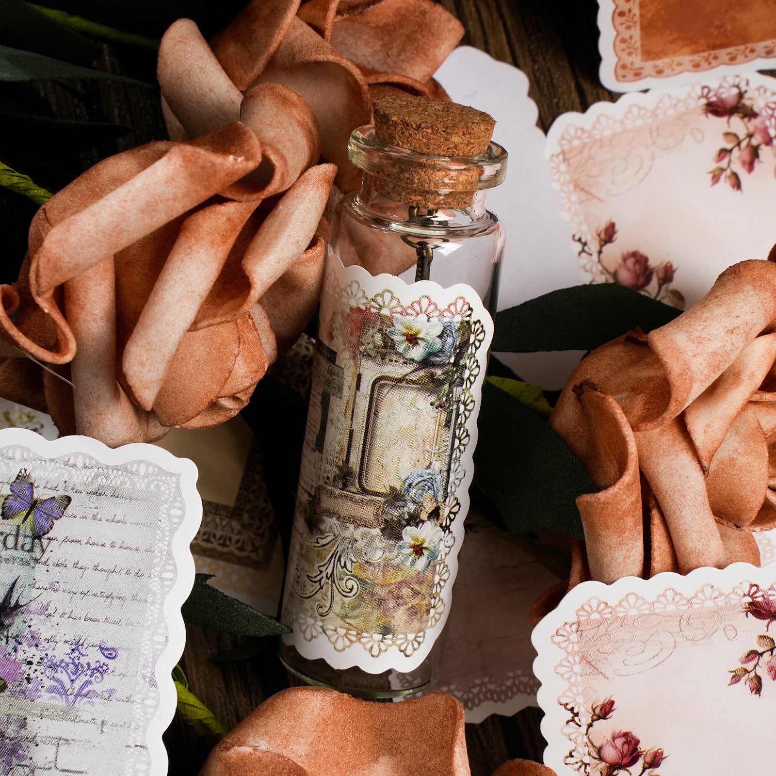 30 Pcs Vintage Collage Stickers BBZX