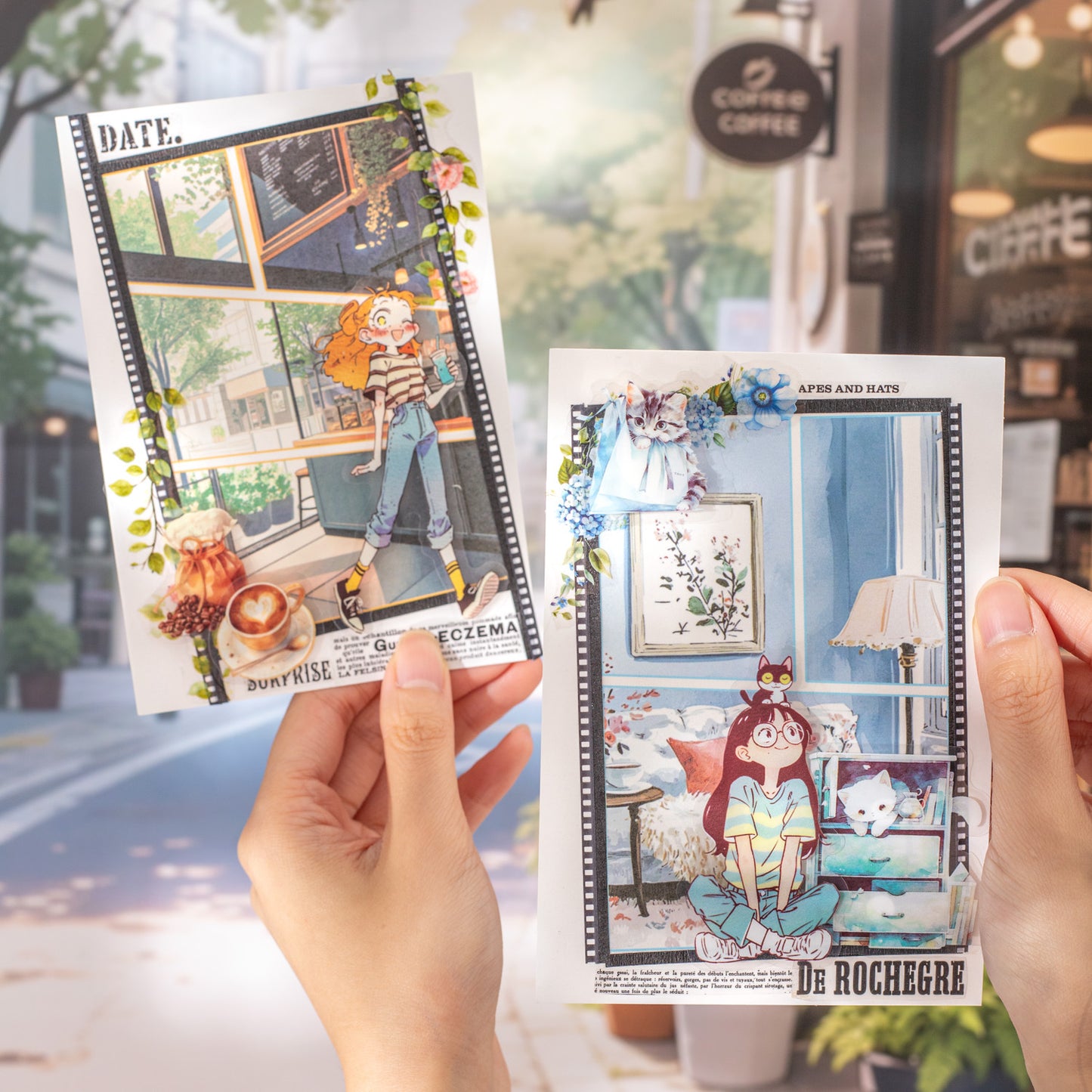 15 Pcs Childhood Daily PET Stickers XJDYT