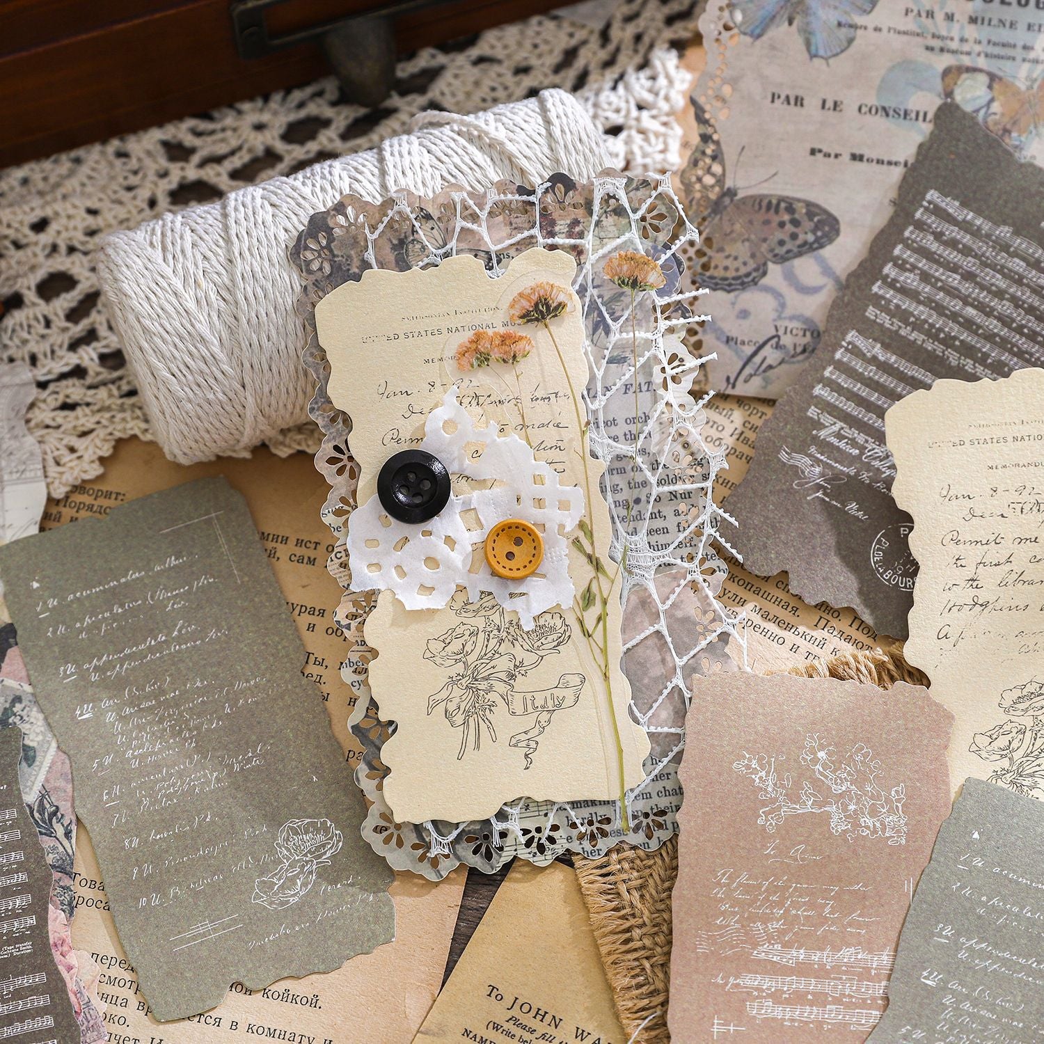 25 Sheets Lace Edged Scrapbook Paper QMYS