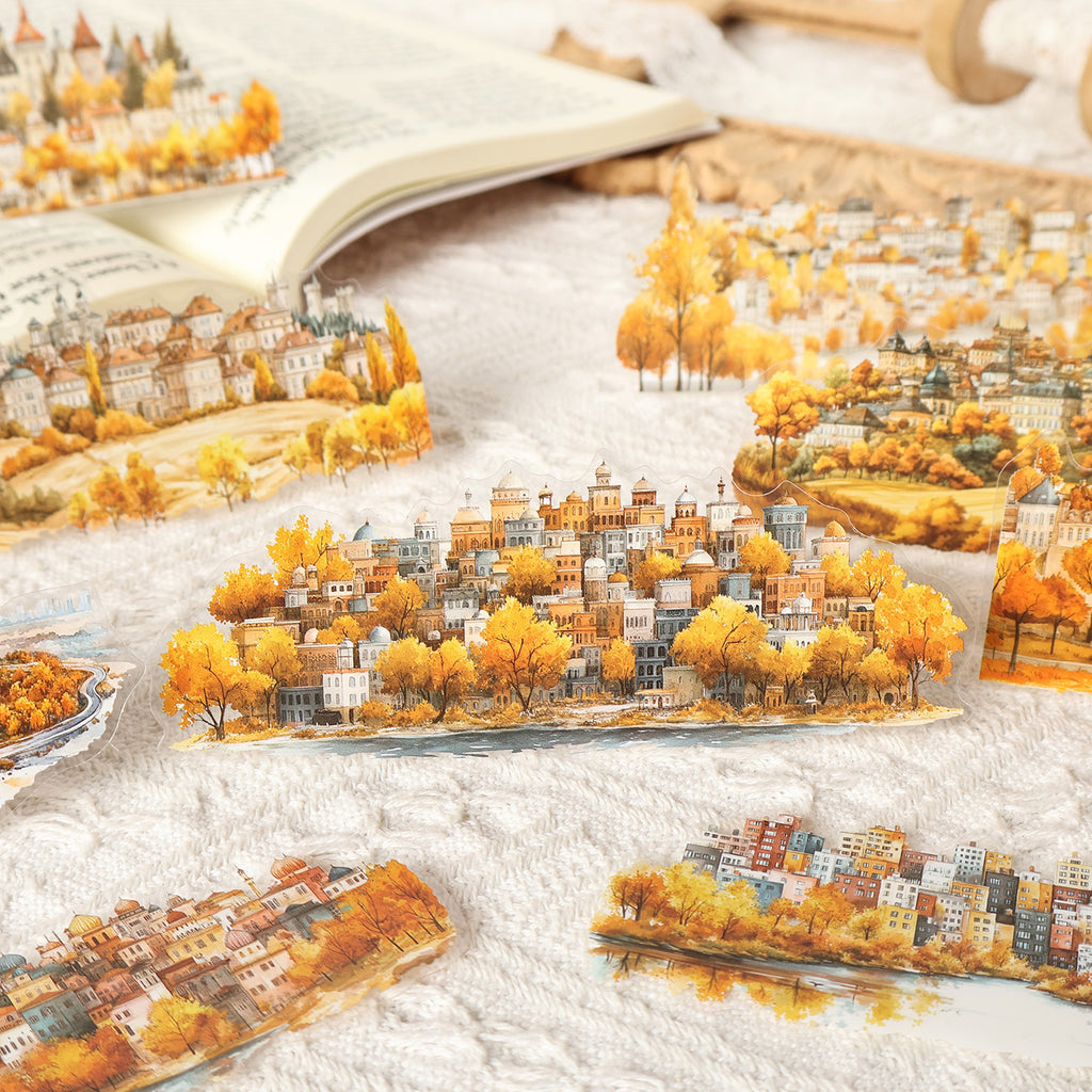 10 Pcs Seasonal Landscape PET Stickers JXJY