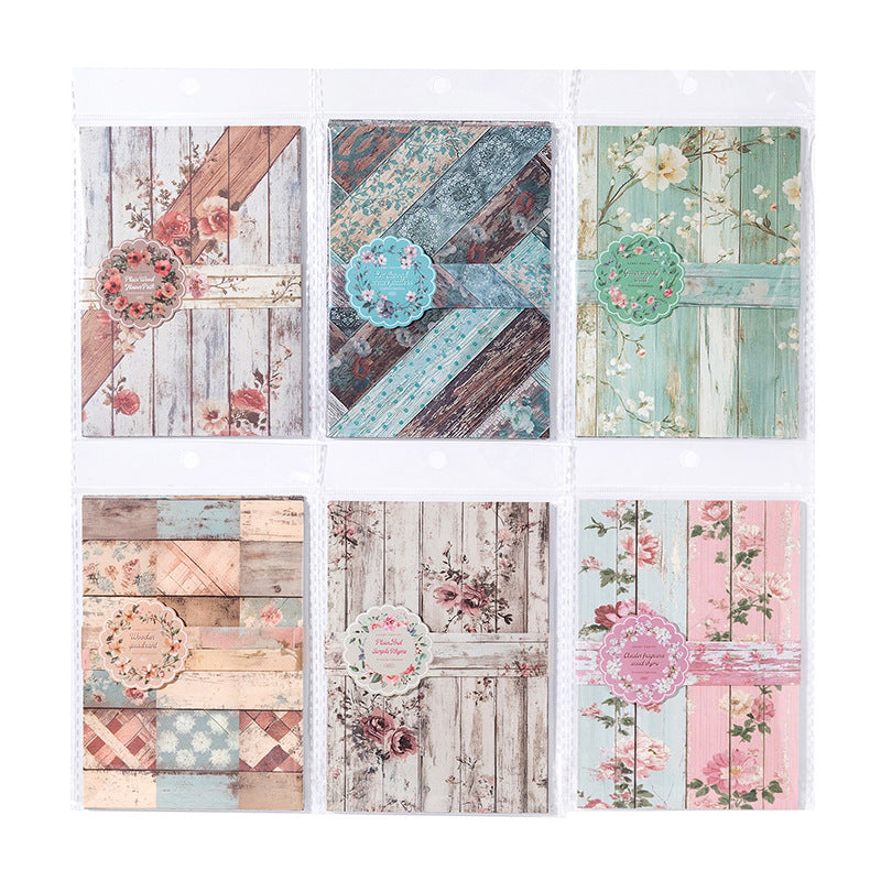 30 Pcs Wooden Color Scrapbook Paper MSZJ