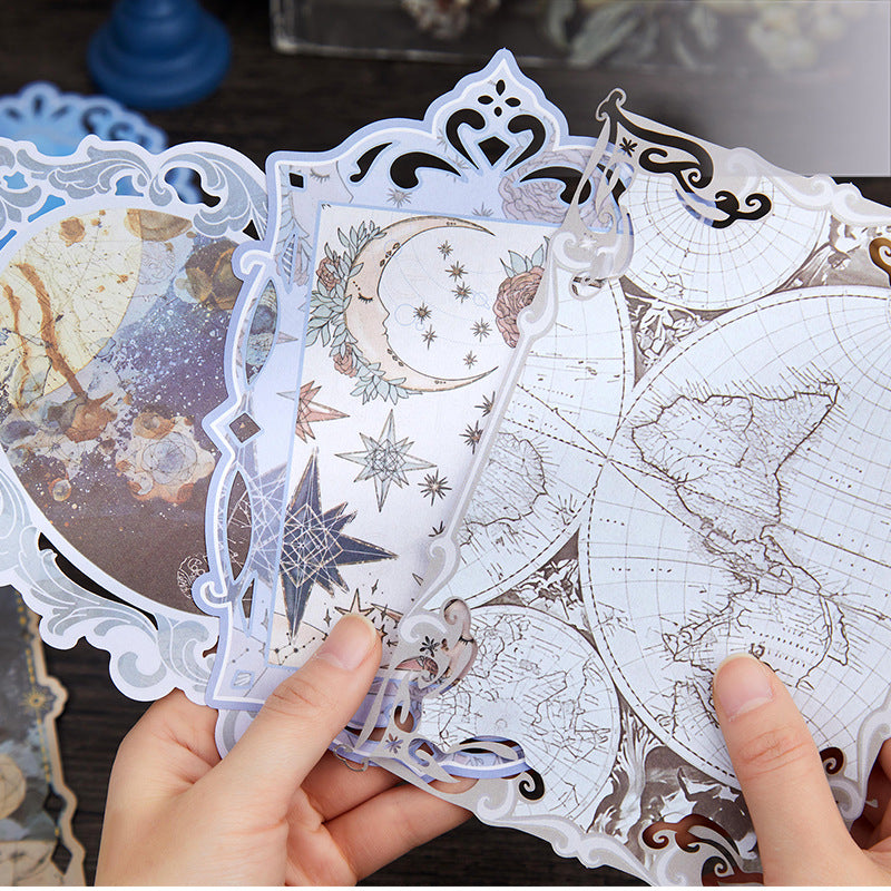 10 Pcs Vintage Lace Edged Scrapbook Paper XRYY
