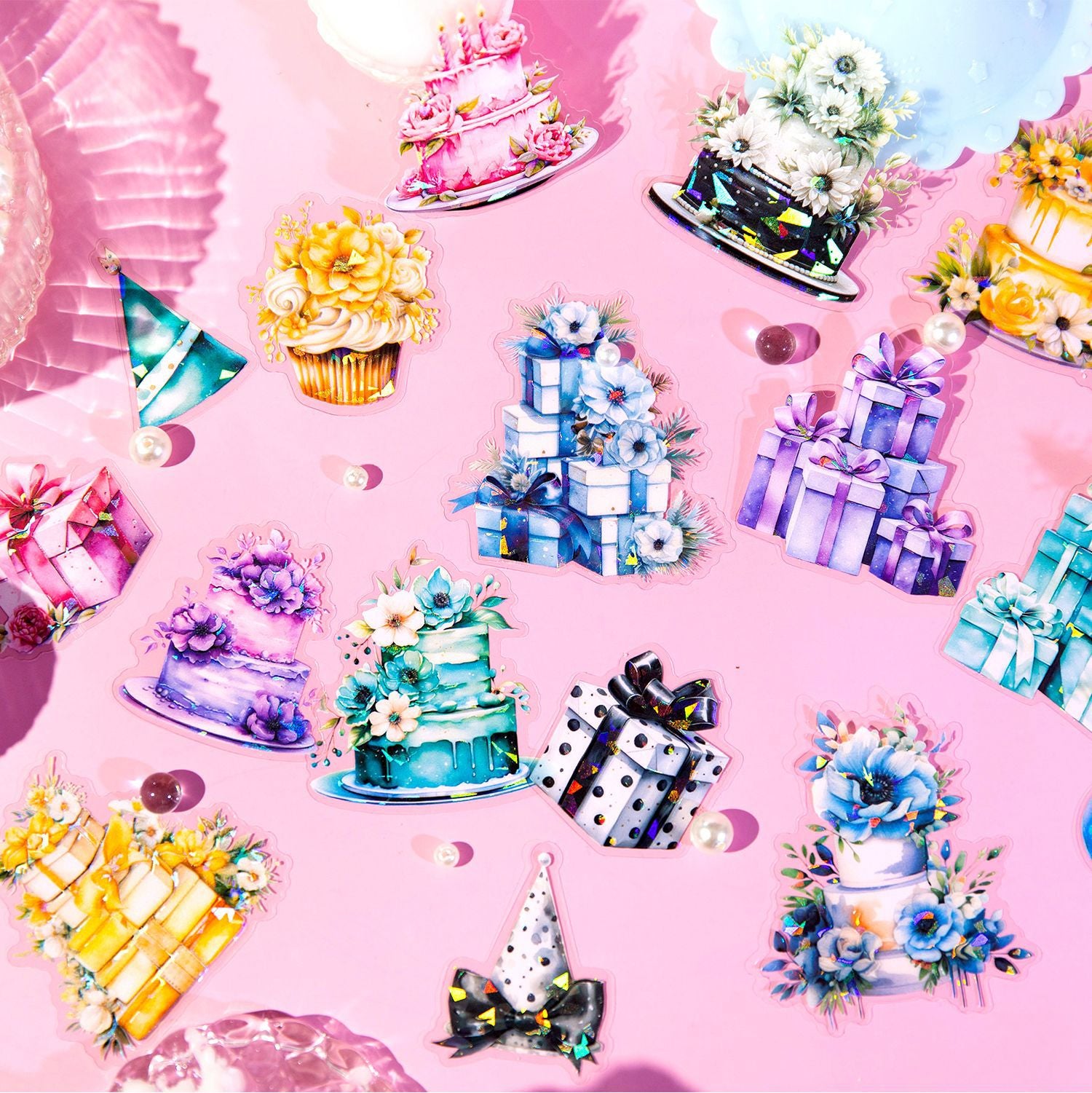 10 Pcs Festival Decoration Themed PET Stickers JRQD