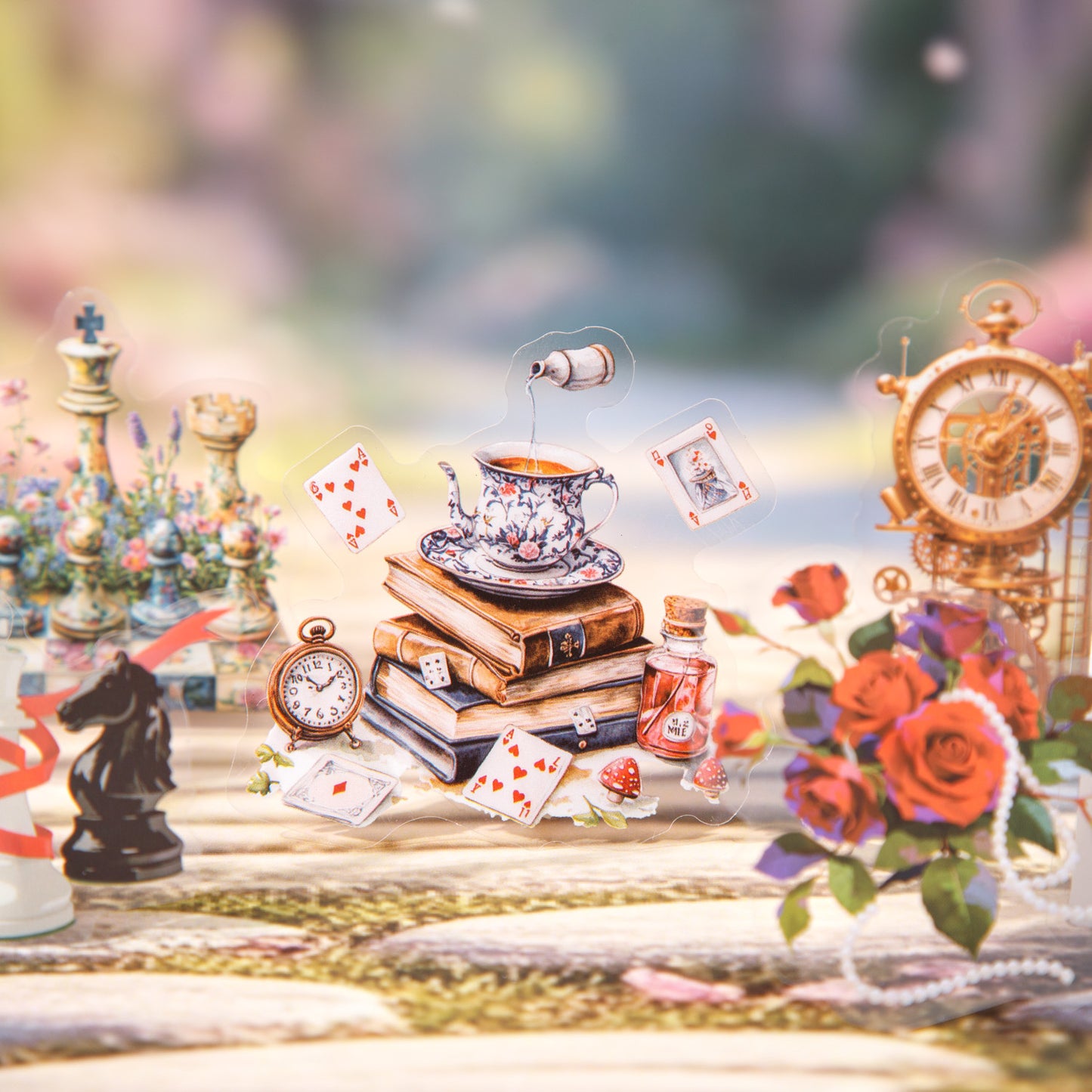 100 Pcs Poker Themed PET Stickers ALSSJ