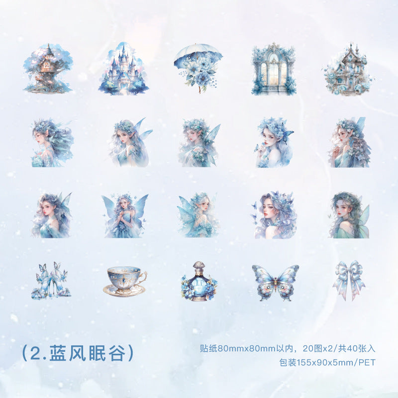 40 Pcs Fairy Tale PET Stickers JLMJ