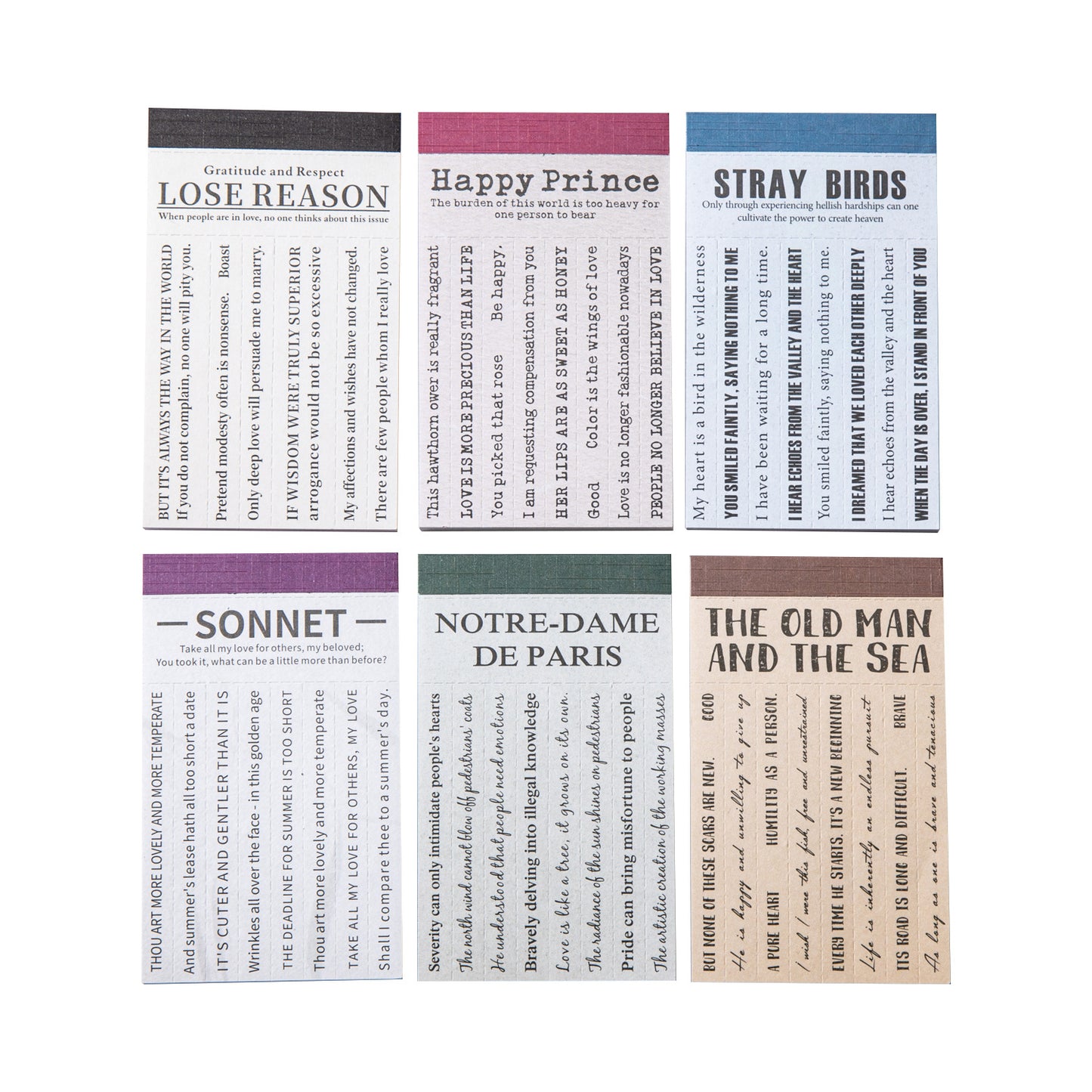 30 Sheets Famous Quote Journal Paper TSQY