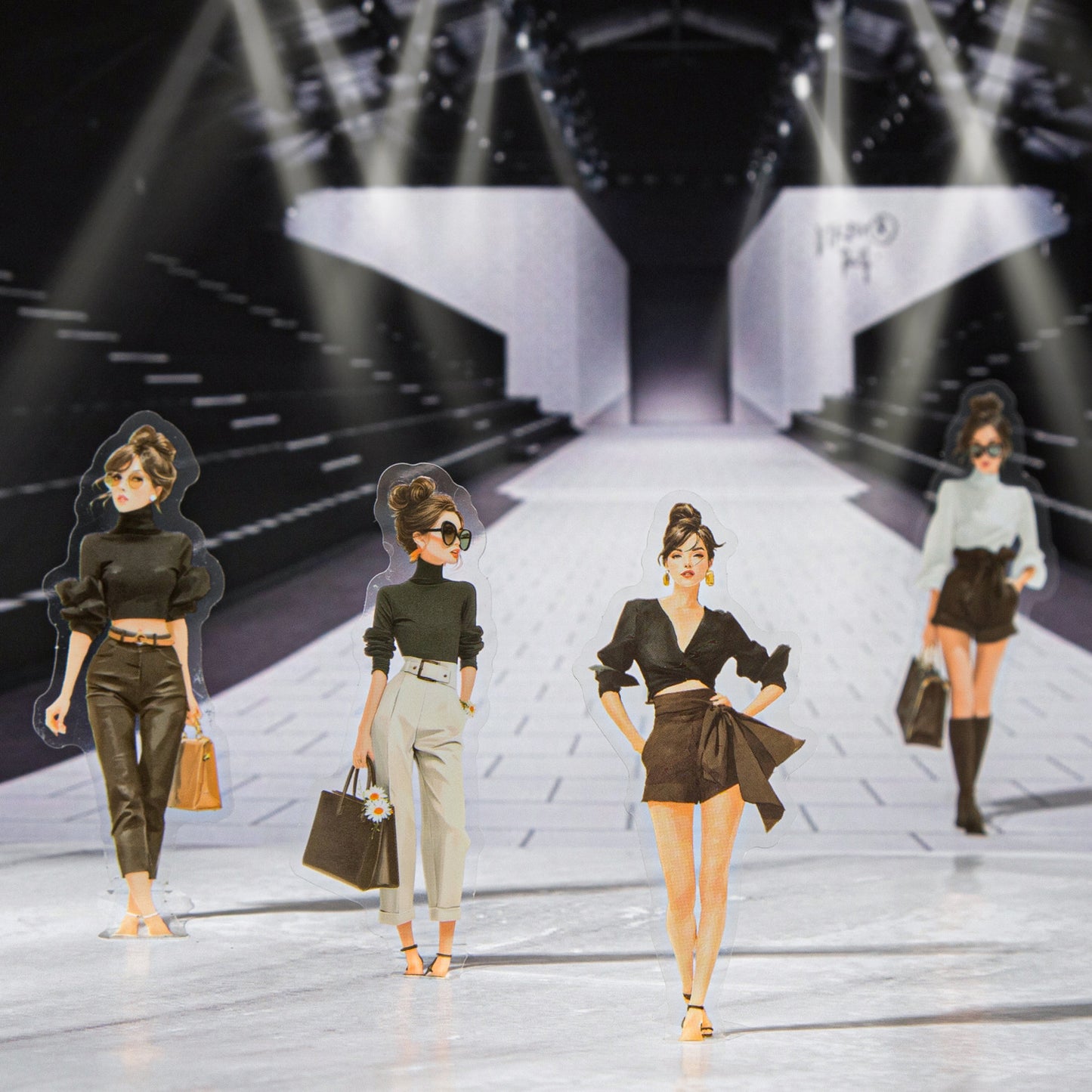 20 Pcs Urban Girl PET Stickers ANSSRJ