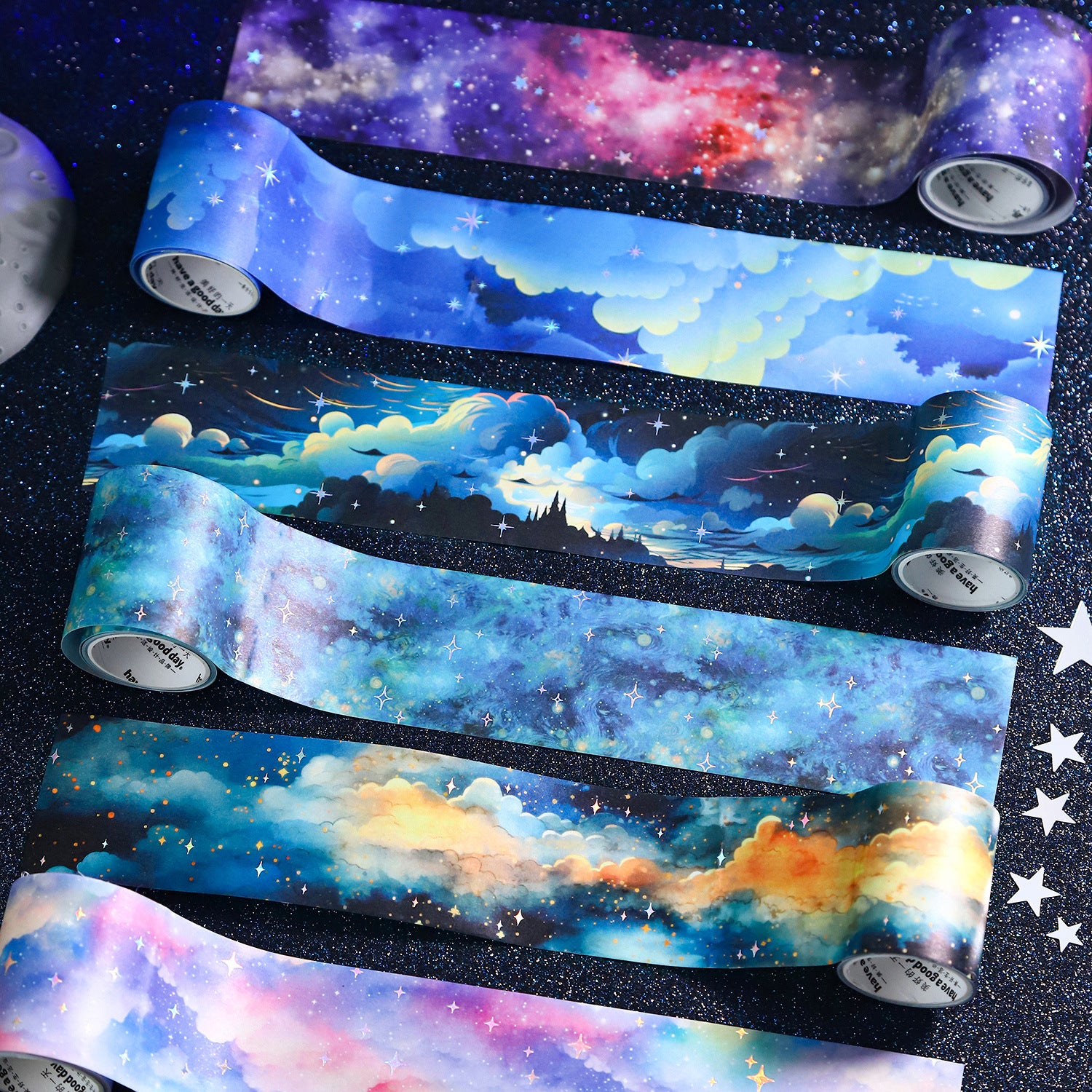 1 Roll Galaxey Night Sky Washi Tape FXMJ
