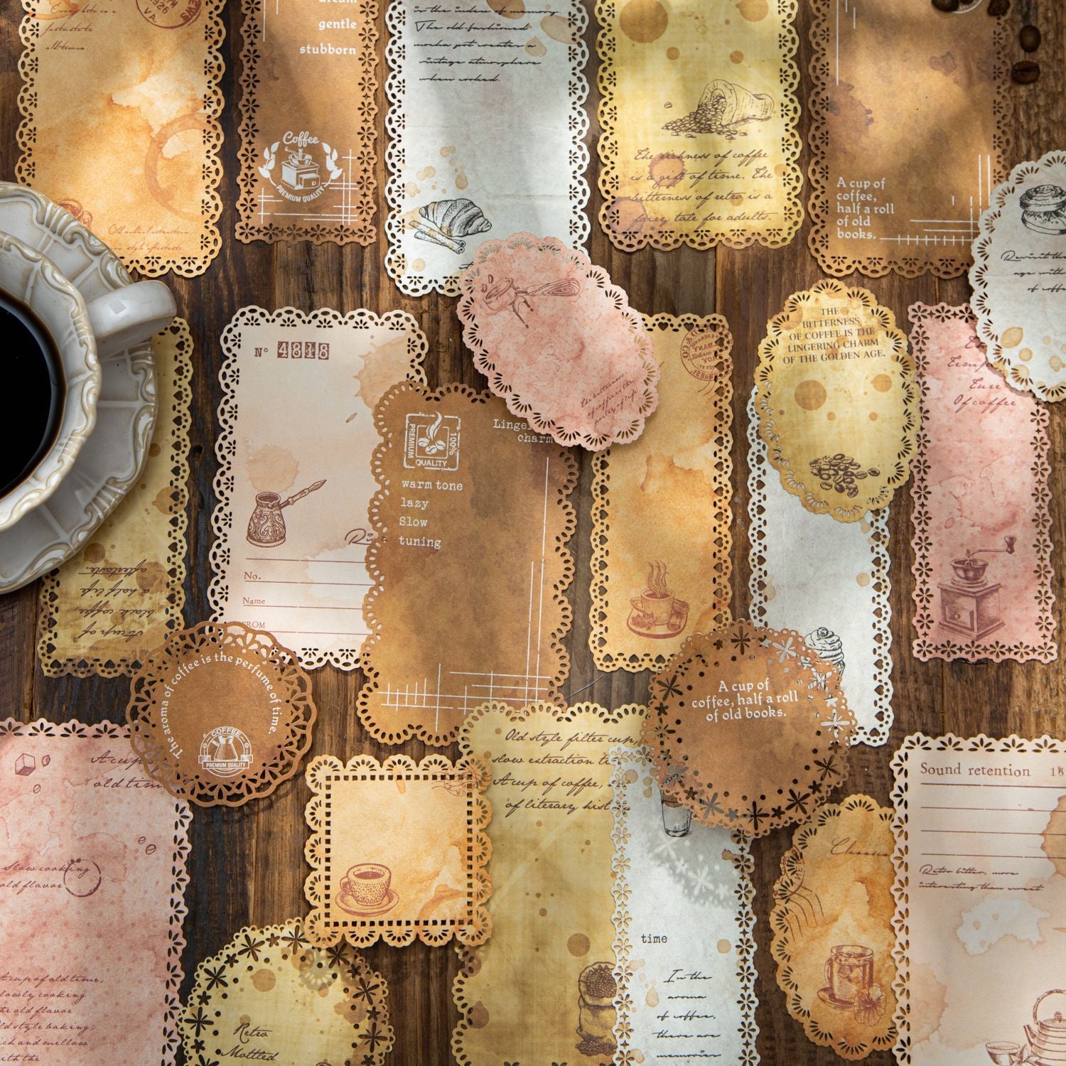 10 Pcs Lace Edged Scrapbook Paper ZKXJY