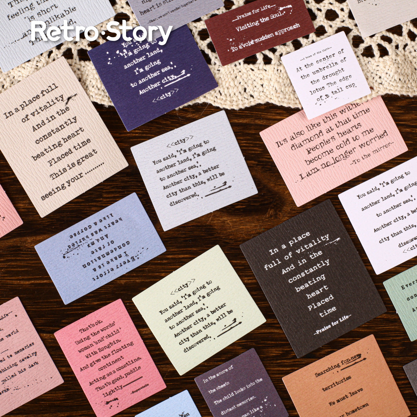 20 Pcs Vintage Quote Stickers ZSXL