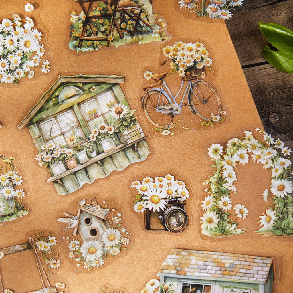 30 Pcs Garden Theme PET Stickers HHZJ