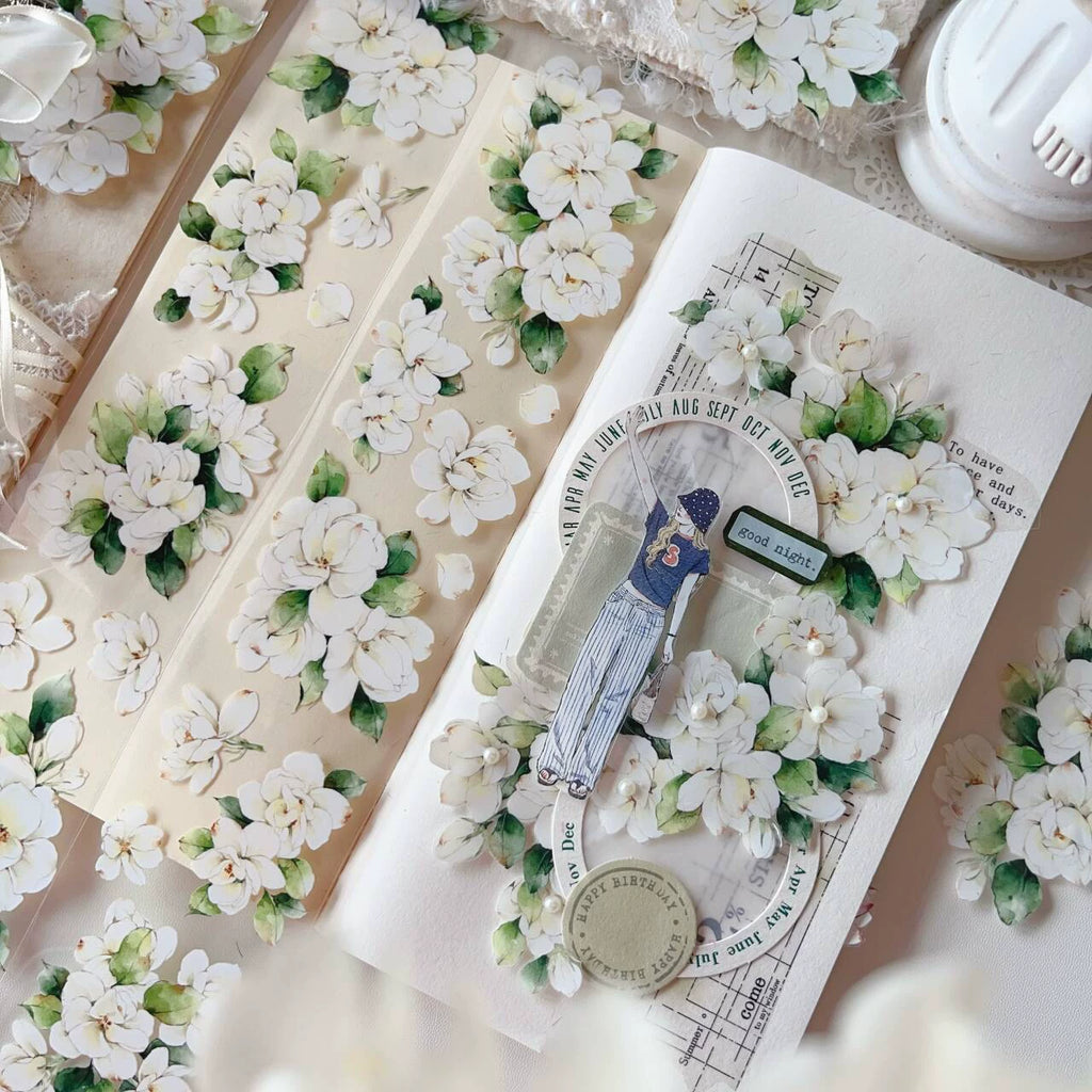 Floral Decorative Tape Rolls- Jasmine Elegance