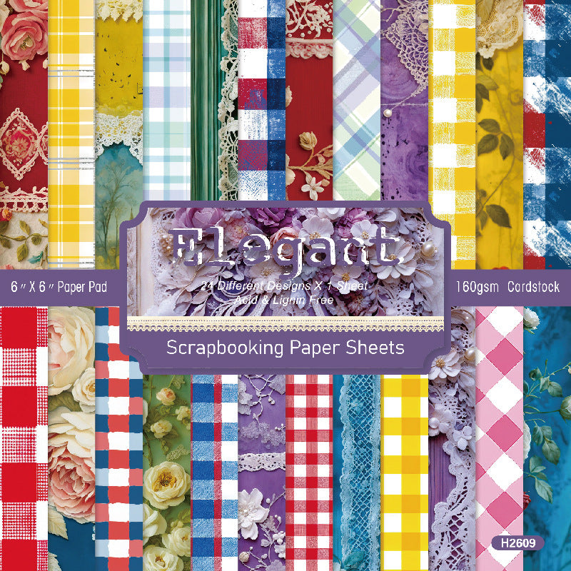6 inch Elegant Scrapbook Paper Pad SKP609