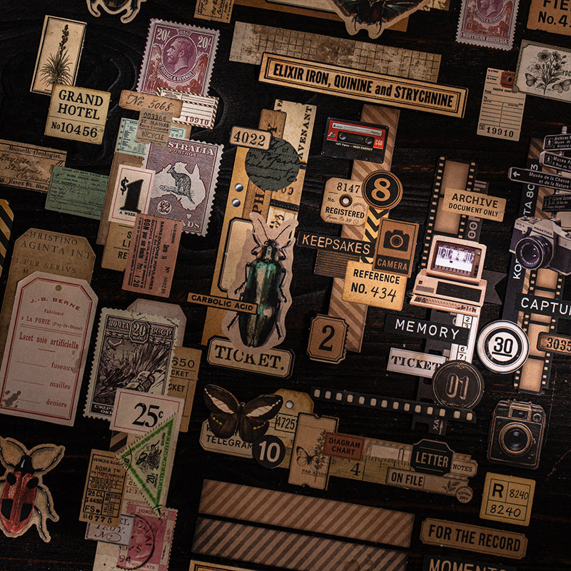 30 Pcs Vintage Junk Journal Stickers FGJY