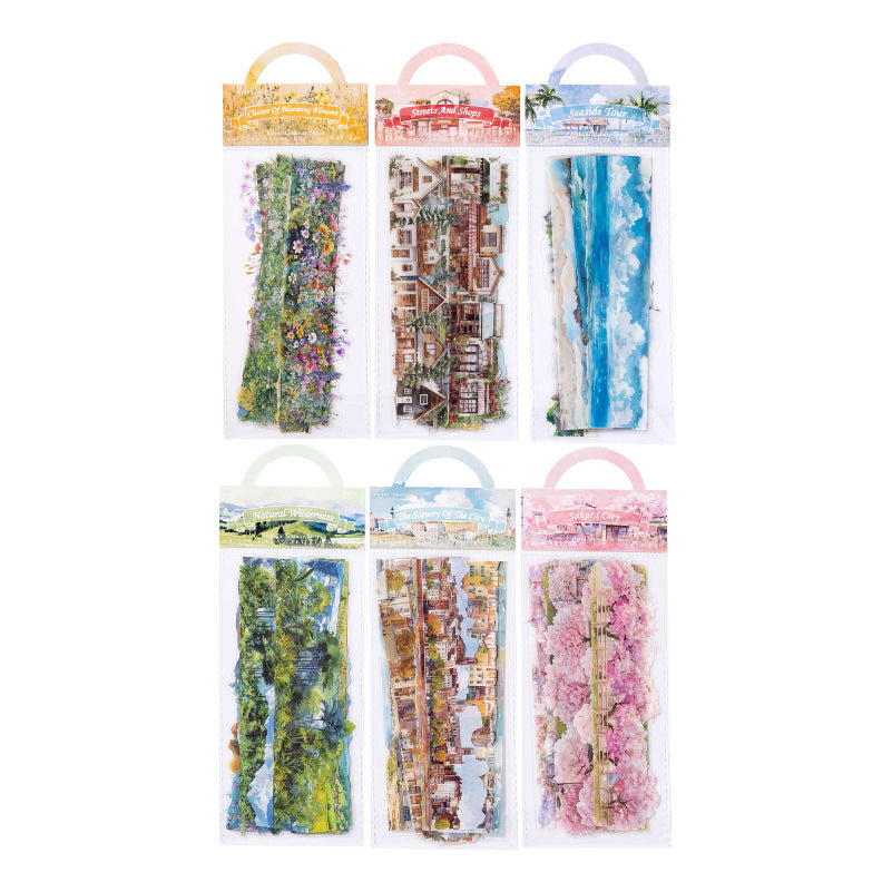 10 Pcs Travel Landscape PET Stickers ZWZRCS