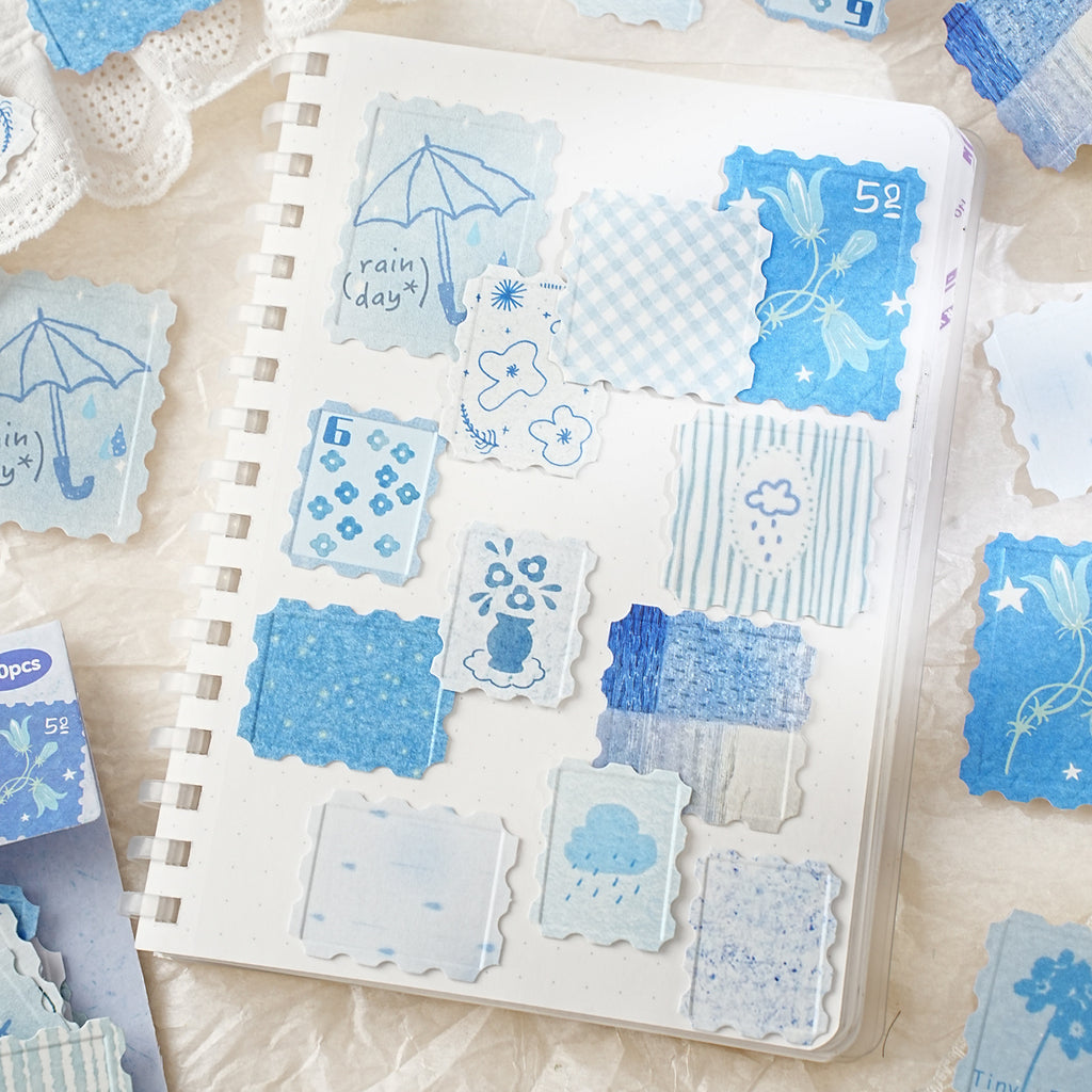20 Pcs Embossed Post Stamp Stickers NYPK