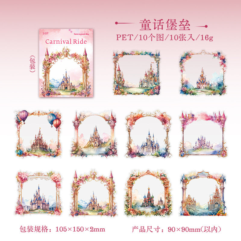 10 Pcs Fantasy PET Stickers QHLC