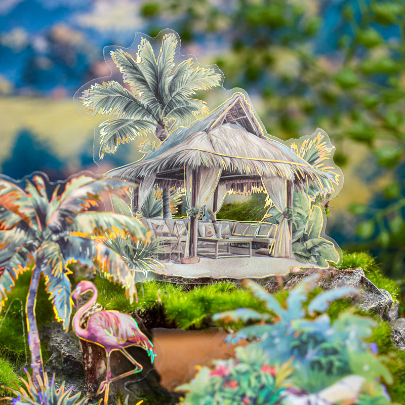 30 Pcs Summer Travel PET Stickers XRZL