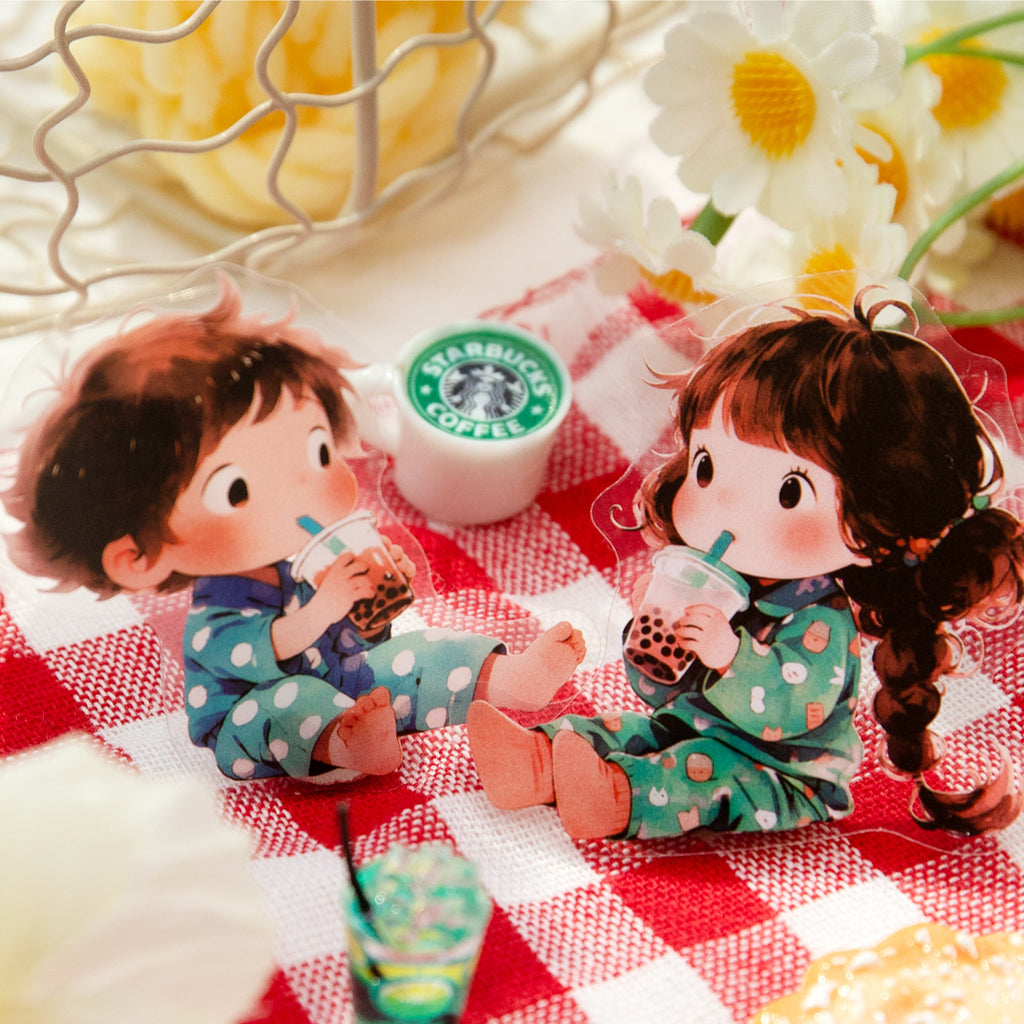 30 Pcs Childhood Theme PET Stickers XXLY