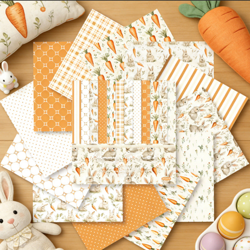 6 inch Bunny Carrot Scrapbook Paper Pad SKP347