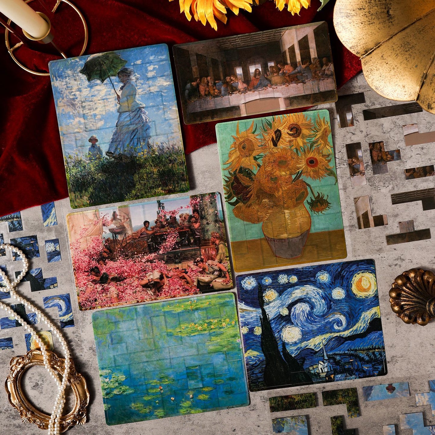 Famous Painting Puzzle DIY Stickers SJMHZ