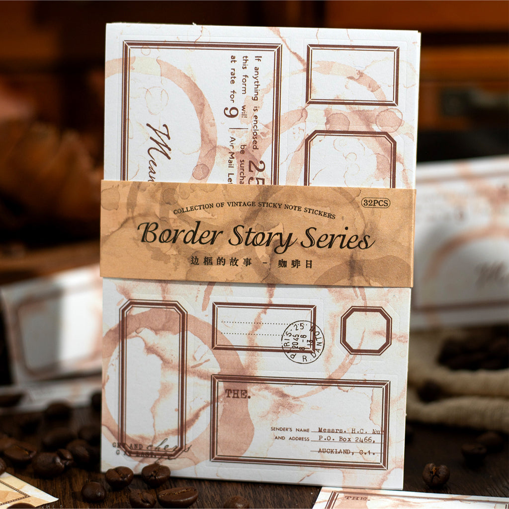 20 Pcs Vintage Notepad Stickers BKDGS