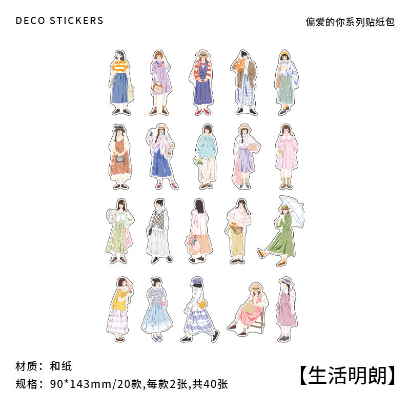 Pianai Washi Girl Stickers