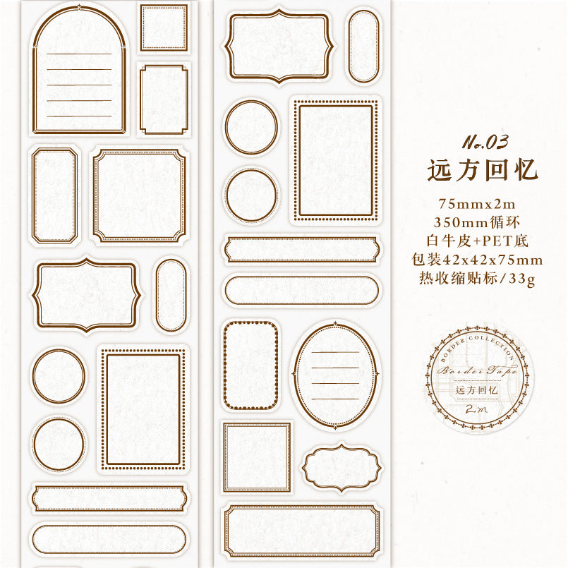 1 Roll Label Stickers Die Cut Tape BKRJ