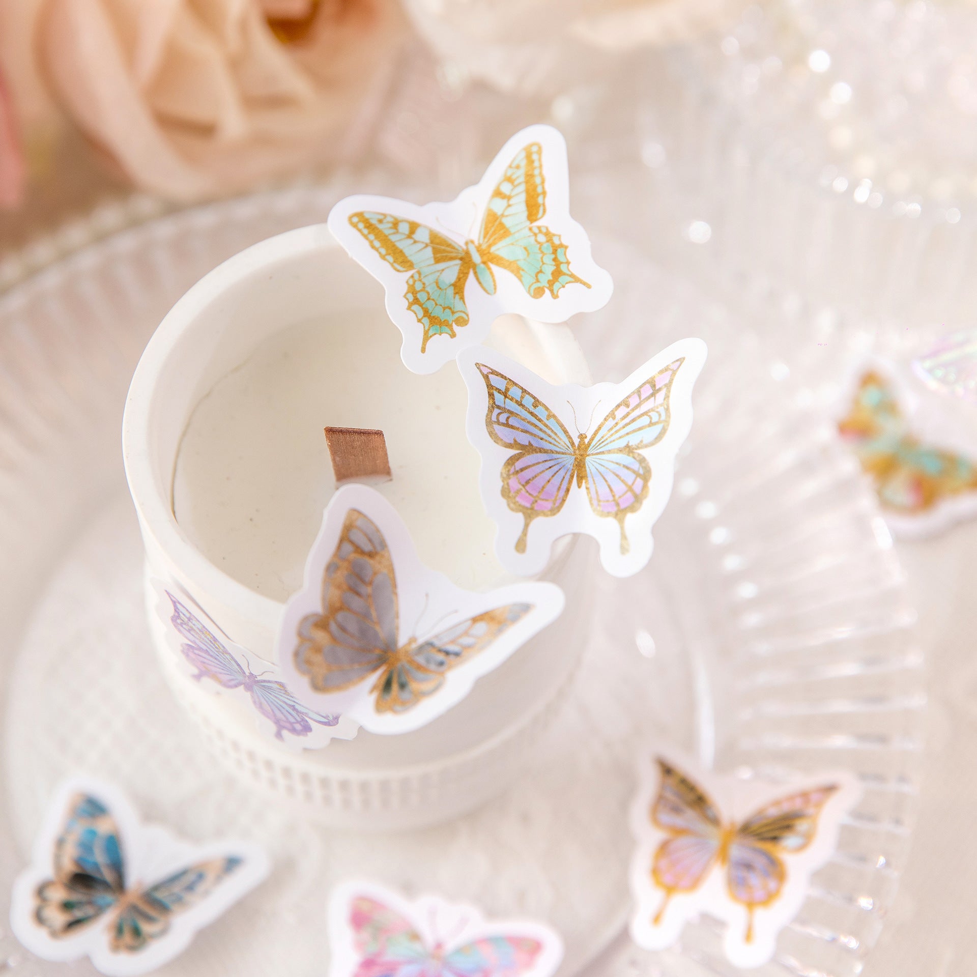 46 Pcs Butterfly Stickers LJHD