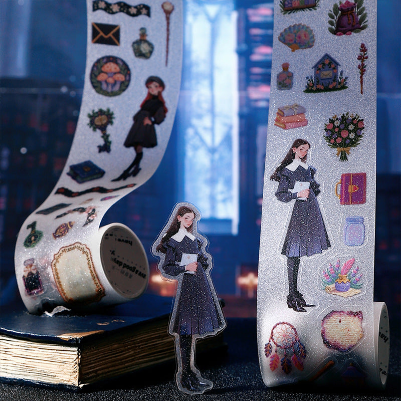 1 Roll Magic Girl PET Stickers Tape MFZY