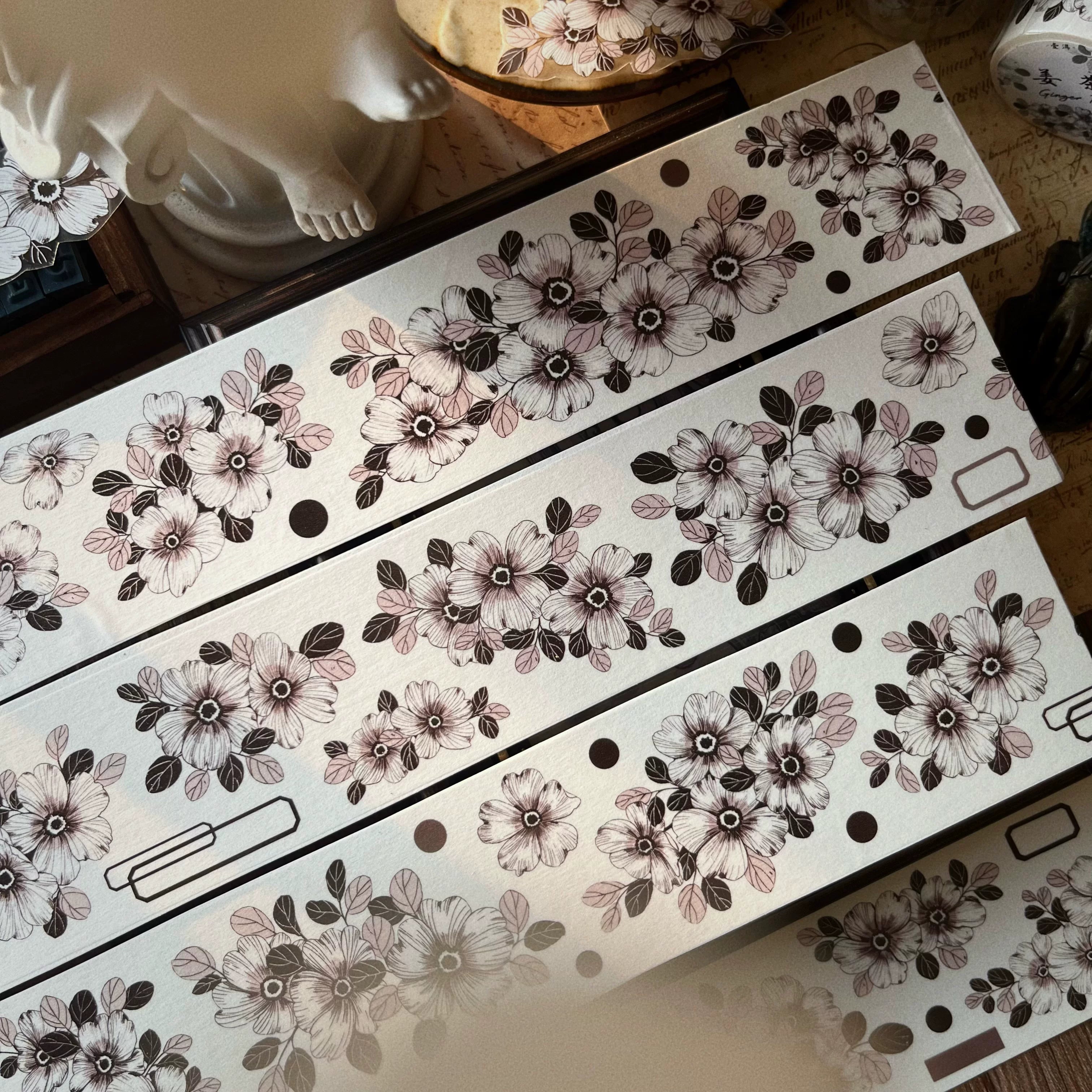 Floral Decorative Tape Rolls- Ginger Tea Warmth