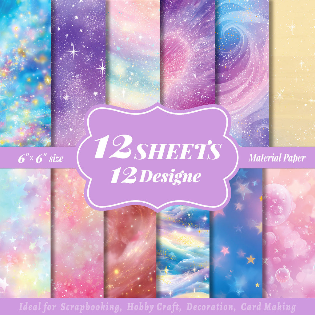 6 inch Starry Scrapbook Paper Pad PA819