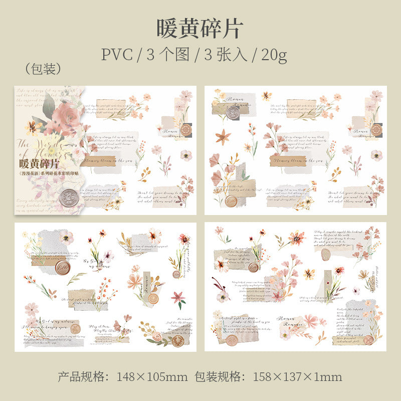 3 Pcs PVD Transfer Stickers MMHY