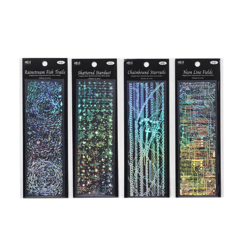 3 Pcs Punk Theme PET Stickers YSJX