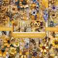 6 inch Honey FLower Scrapbook Paper Pad SKP503