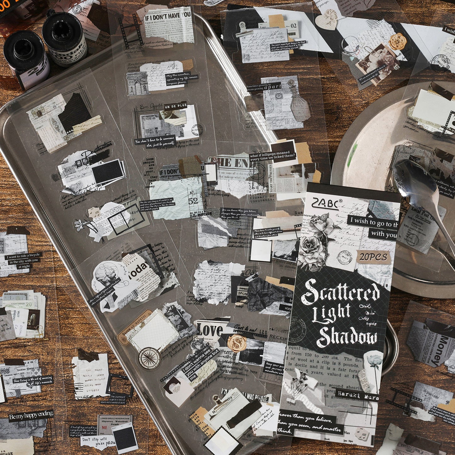 15 Sheets Vintage Collage Stickers Book JMSZ