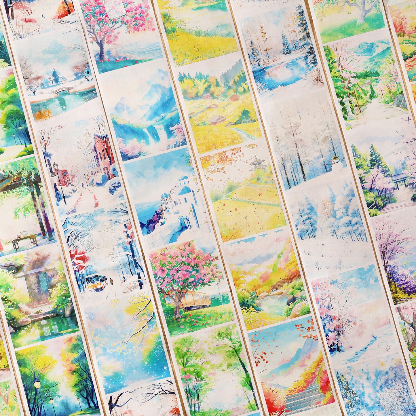 4 Rolls Seasonal Landscape Washi Tapes Set SJLC