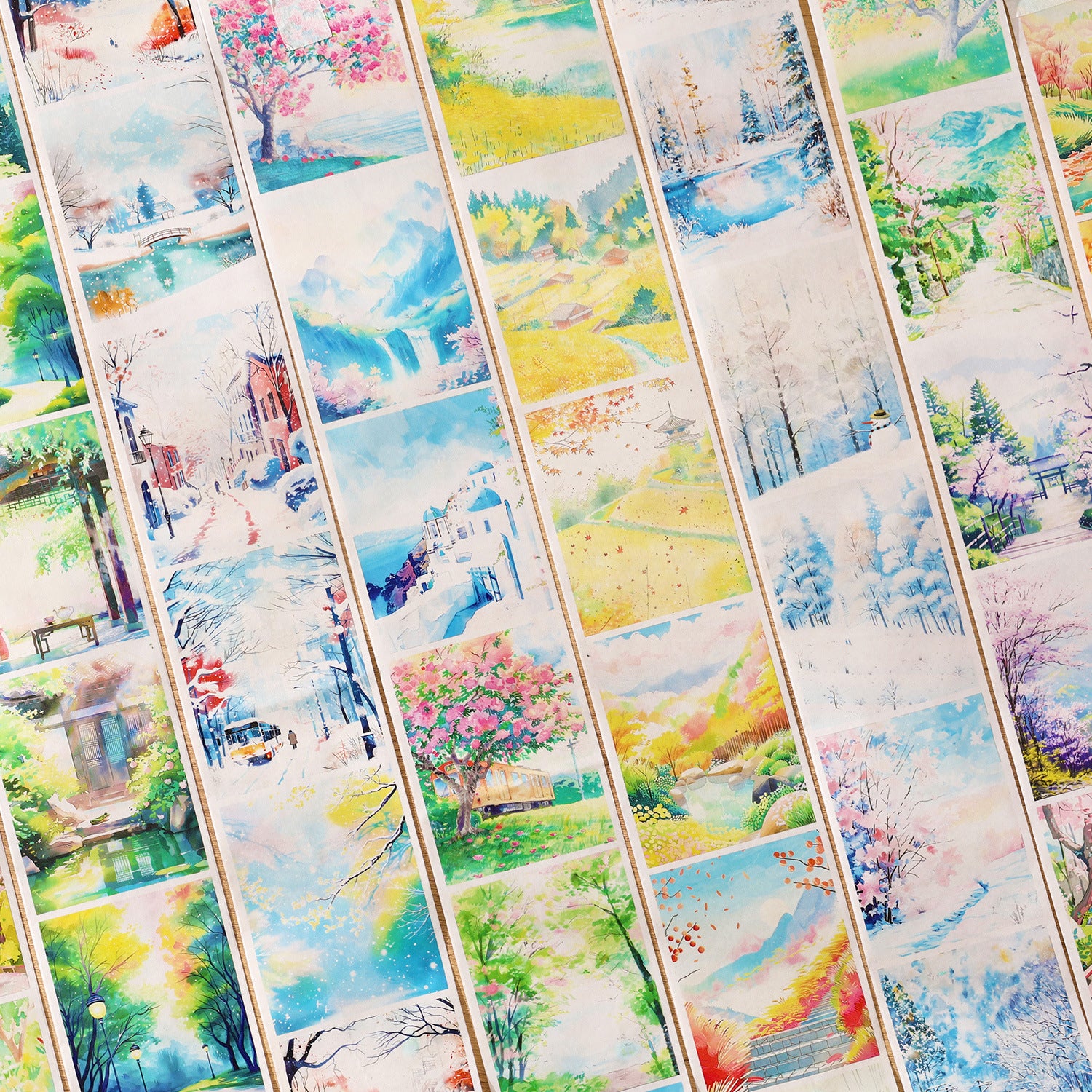 4 Rolls Seasonal Landscape Washi Tapes Set SJLC