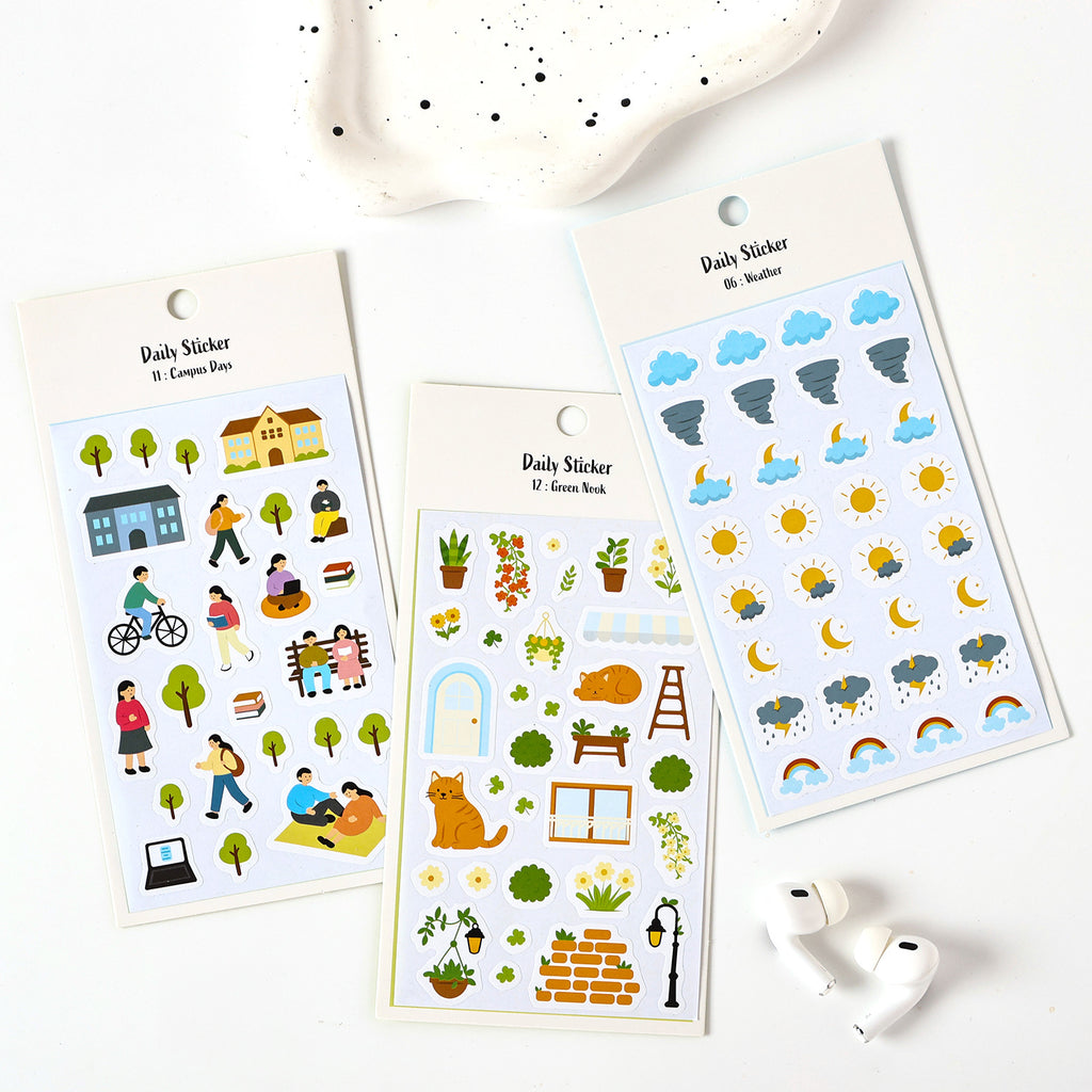 1 Sheet Daily Calender Planner Stickers DZTX