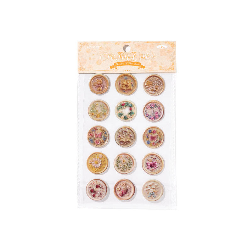 3D Faux Wax Seal Epoxy Resin Stickers