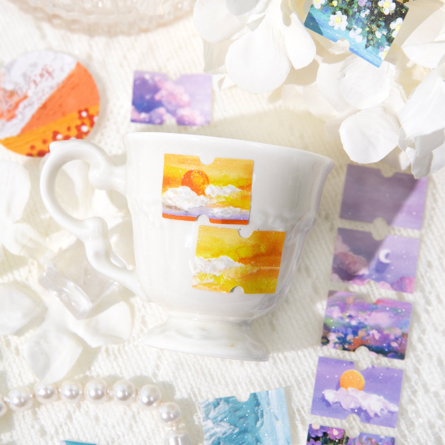 1 Roll Natural Landscape Stickers Tape BJYJ